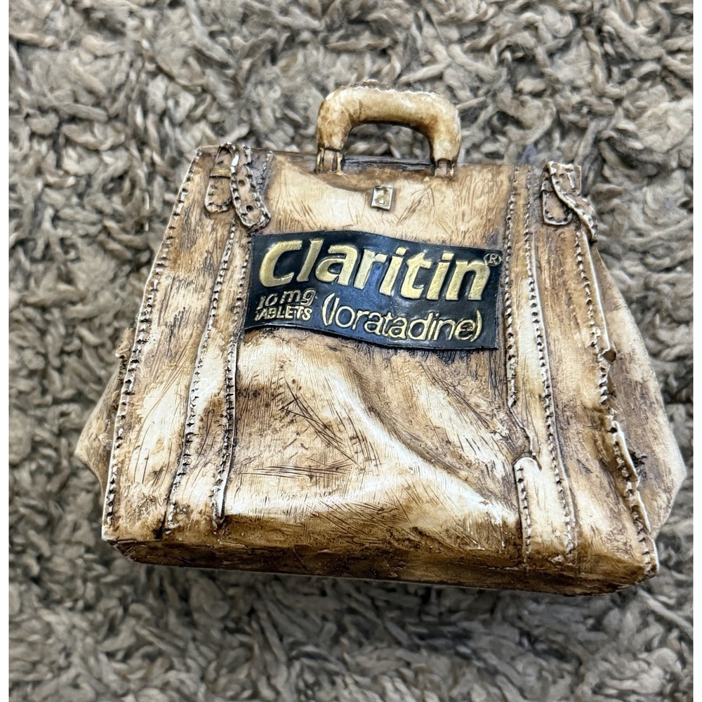 Claritin Advertisement Business Card Holder DR Bag Display Counter Desk